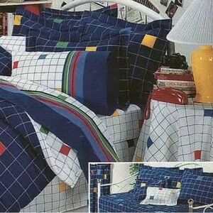 NOS Vintage 80’s Geometric Shapes King Size Sheet Set